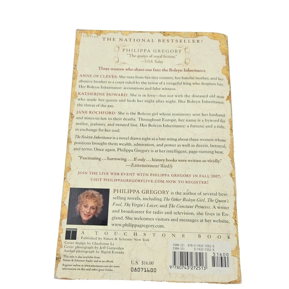 The Boleyn Inheritance Philippa‎ Gregory Tudor Historical Fiction Paperback